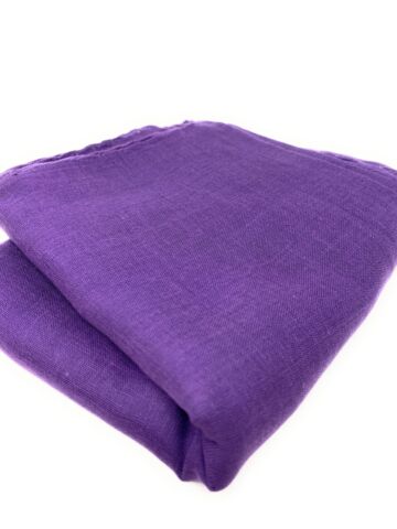 Aubergine Lila Baumwolltuch einfarbig - Uni Halstuch, Bandana &amp; Kopftuch aus Baumwolle