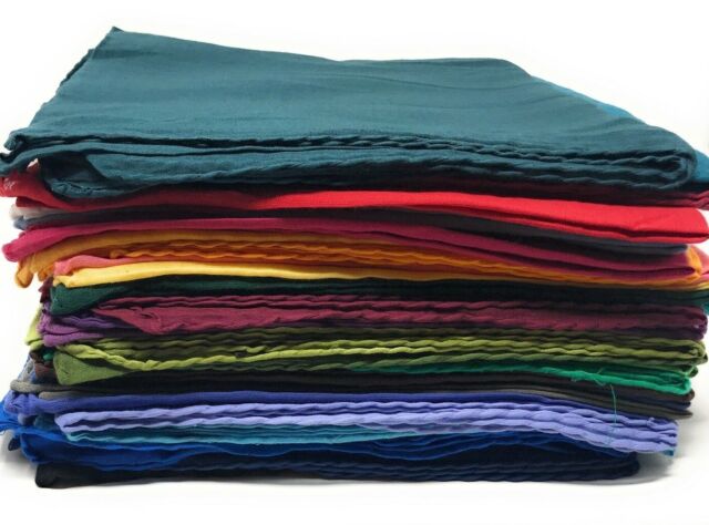 Baumwolltuch einfarbiges Tuch uni Halstuch Baumwolle Schal Bandana 50x50 cm &amp; 100x100 cm