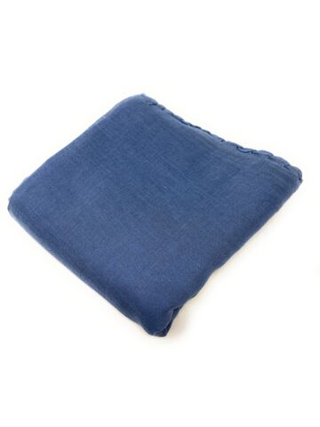 Grau Blaues Baumwolltuch einfarbig - Uni Halstuch, Bandana &amp; Kopftuch Taubenblau