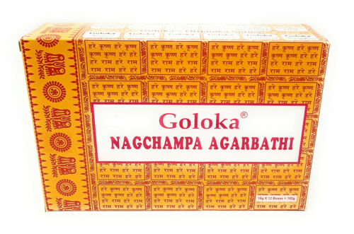 Indische Räucherstäbchen - Goloka Nagchampa incense sticks 12 x 16 g